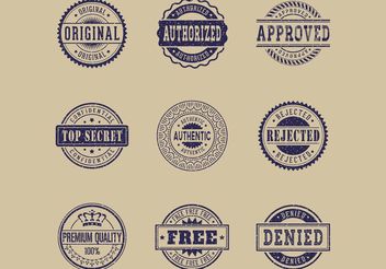 Free Commercial Grunge Rubber Stamps Vector - Kostenloses vector #151053