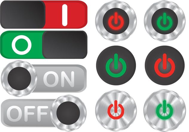 On Off Button Vectors - Free vector #153853