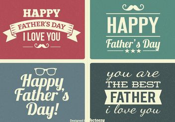 Vintage Father's Day Labels - Free vector #155343