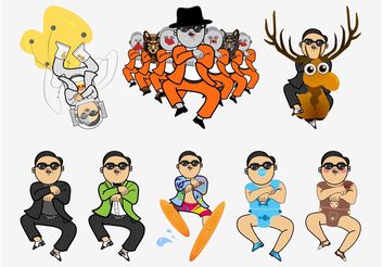 Gangnam Style Vector - vector gratuit #156093 