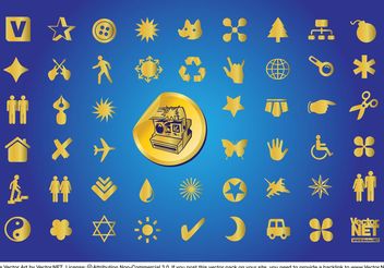Gold Symbols - vector gratuit #156203 