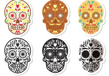 Dia de Los Muertos Sugar Skull Vector Pack - Kostenloses vector #156413
