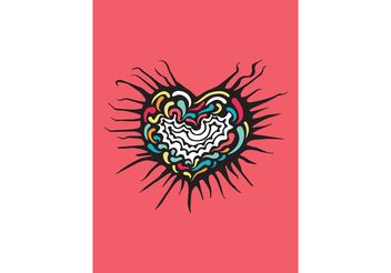 Free Grungy Decorative Heart Vector - Free vector #156763