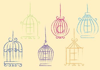 Free Sketchy Vector Bird Cage - vector #156983 gratis