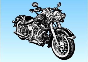Harley Davidson Motorcycle - vector gratuit #157003 