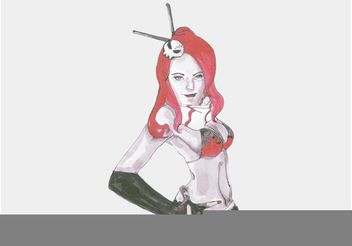 Redhead Illustration - vector #157063 gratis