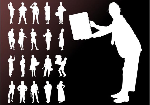 People Silhouettes Graphics Set - Kostenloses vector #157953