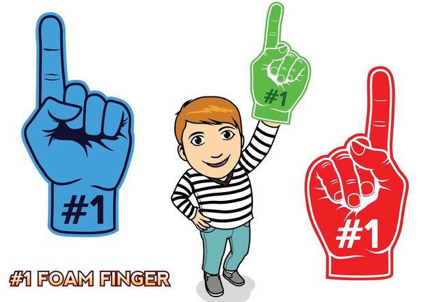 #1 Foam Finger - vector gratuit #158383 