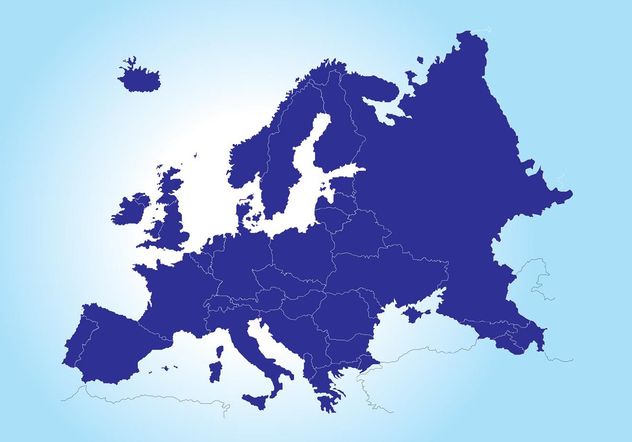 Map of Europe - vector #159613 gratis