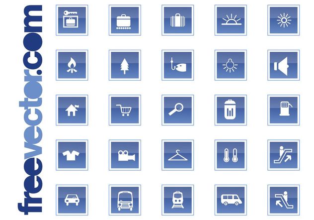 Travel And Transport Icons - Free vector #160773