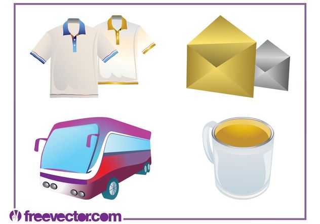 Everyday Objects Set - vector #160893 gratis