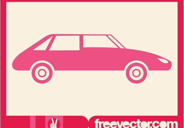 Pink Car Silhouette - Free vector #161383