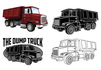 Dump Truck Vectors - Kostenloses vector #161413
