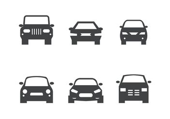 Black Car Front Silhouettes - Free vector #161463