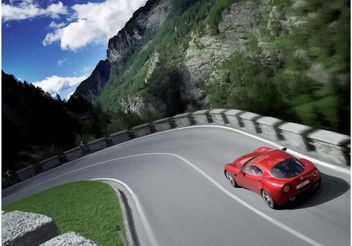 Driving Alfa Romeo Spider - Free vector #161723
