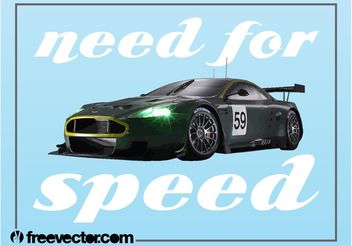Aston Martin Race Car - vector gratuit #162173 