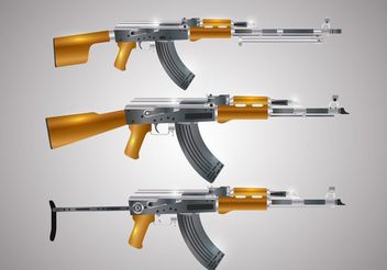 Gun Shape Vectors - vector gratuit #162563 