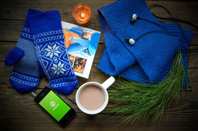 Book and coffee, music and Clashot, scarf and mittens - Kostenloses image #182793