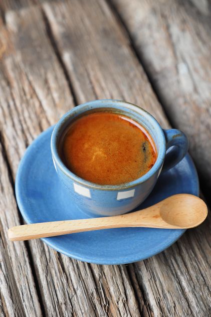 Espresso on blue cup - бесплатный image #186923