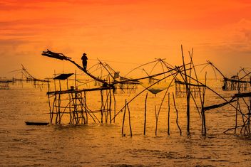 Fisherman with traditional tools - Free image #186993