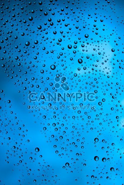 Water drops on blue background - image gratuit #187663 