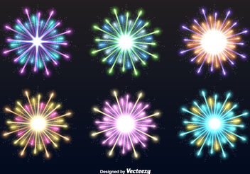 Fireworks explosions - Free vector #199273