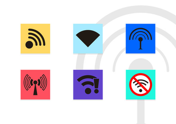 Wifi Symbols Vector Icons - Free vector #201343