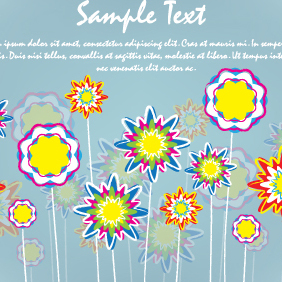 Flowers Card Brush Design - vector #203123 gratis