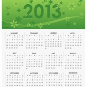 Vector 2013 Calendar - vector gratuit #203263 