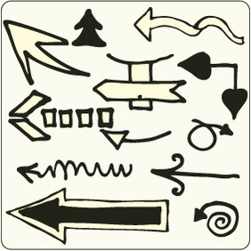 Doodle Arrows 4 - Free vector #204303