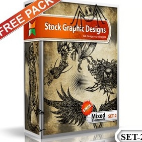 Mixed Elements Free Illustrator Vector Pack-2 - бесплатный vector #204413