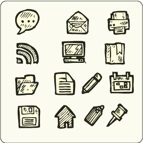 Scribble Icons 1 - vector gratuit #205063 