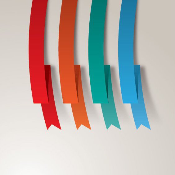 Colorful Ribbons - vector gratuit #206513 