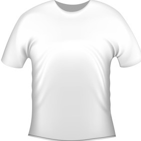 White Vector T-shirt Template - Free vector #207673