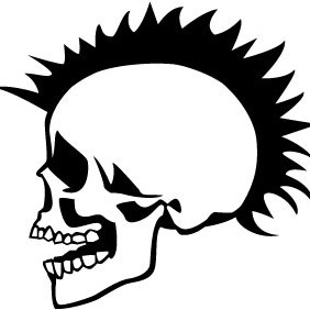 Punk Skull Vector Image - Kostenloses vector #208143