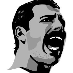 Freddie Mercury Vector Image - Free vector #208243