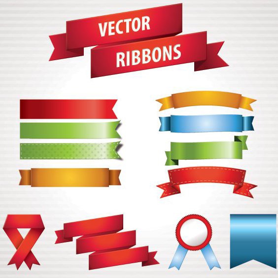 Vector Ribbons - бесплатный vector #208453