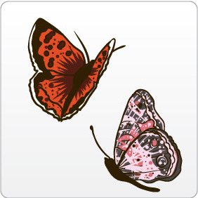 Butterflies 1 - vector gratuit #208493 