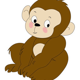 Monkey Cartoon Character- Free Vector. Free Vector Download 208633 |  CannyPic