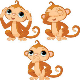 Funny Monkeys - vector #209253 gratis