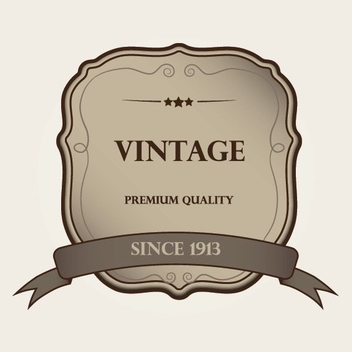 Vintage Label - vector #209373 gratis