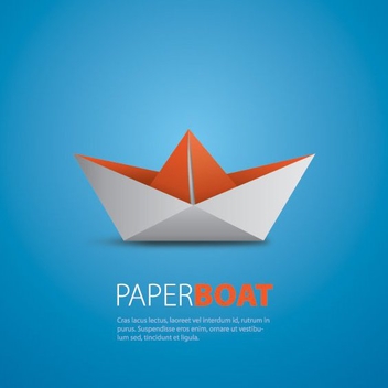 Paper Boat - vector gratuit #209533 