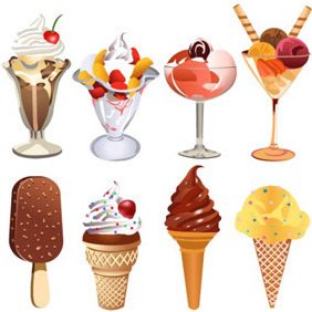 Various Ice Cream - vector gratuit #209613 