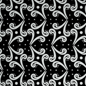 Black Abstract Ornament Style Vector Pattern - Kostenloses vector #209673