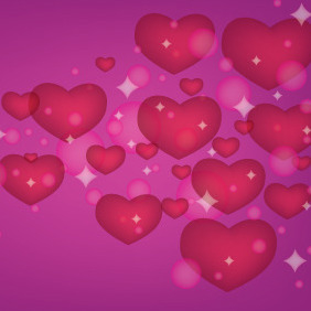 Love Hearts Background - Free vector #210523