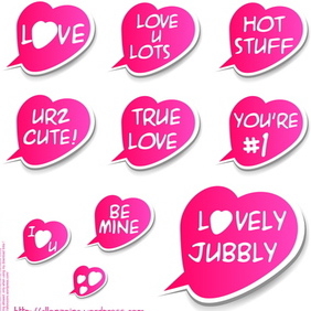 Valentine Sticker Set - бесплатный vector #210963