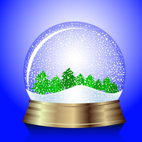 Christmas Snowglobe - Kostenloses vector #212203