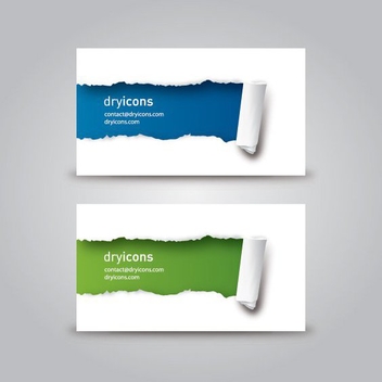 Ripped Business Cards - vector gratuit #212293 