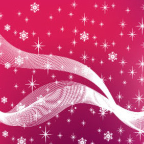 Pinky Snowy Stars Vector Graphic - Free vector #212423