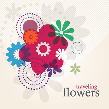 Traveling Flowers - Free vector #212933